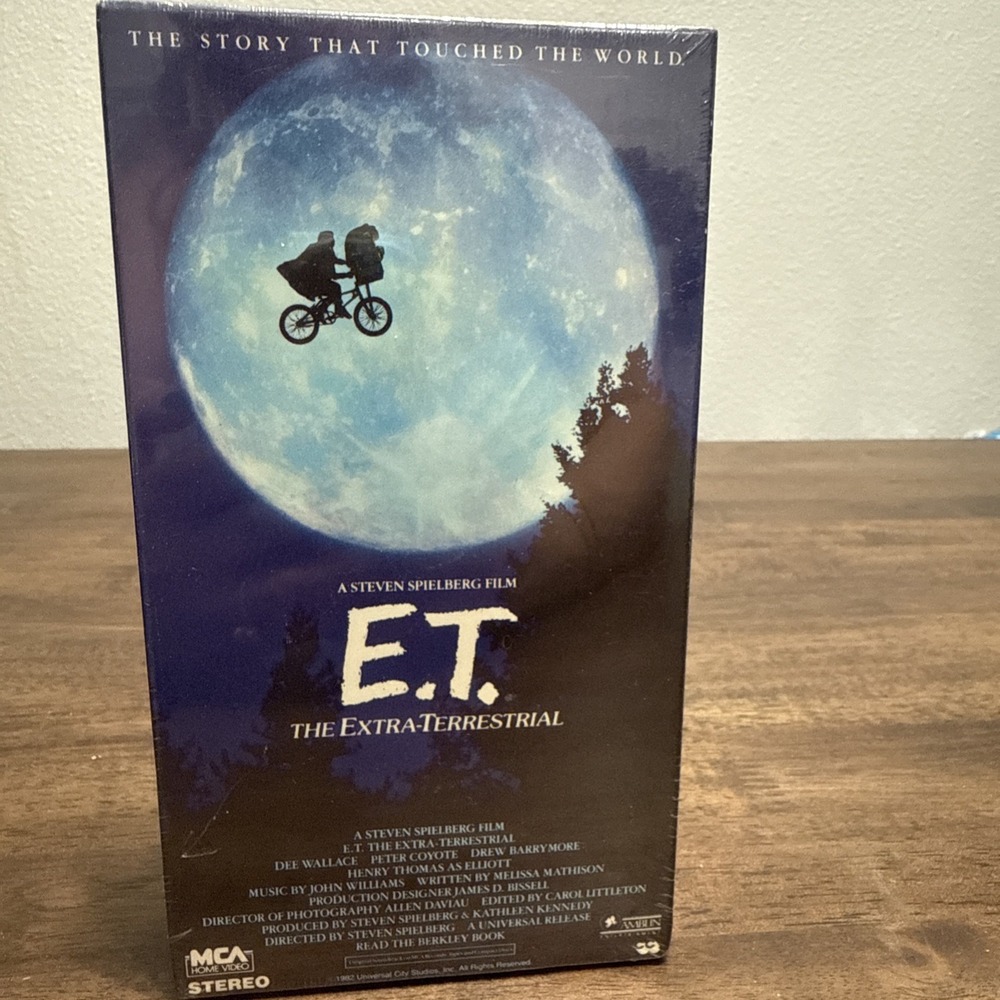 1988 ET The Extra Terrestrial VHS Tape Movie Green Flap FACTORY‎ SEALED